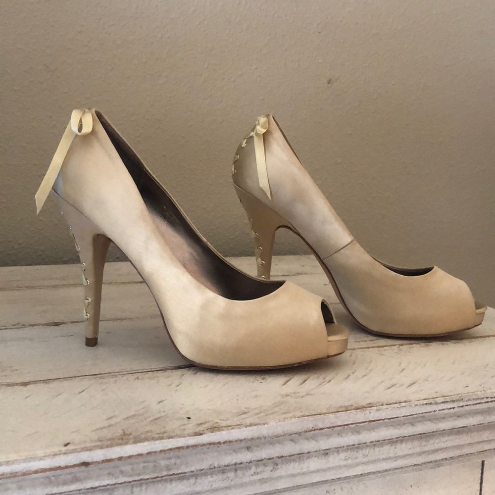 Satin high heels